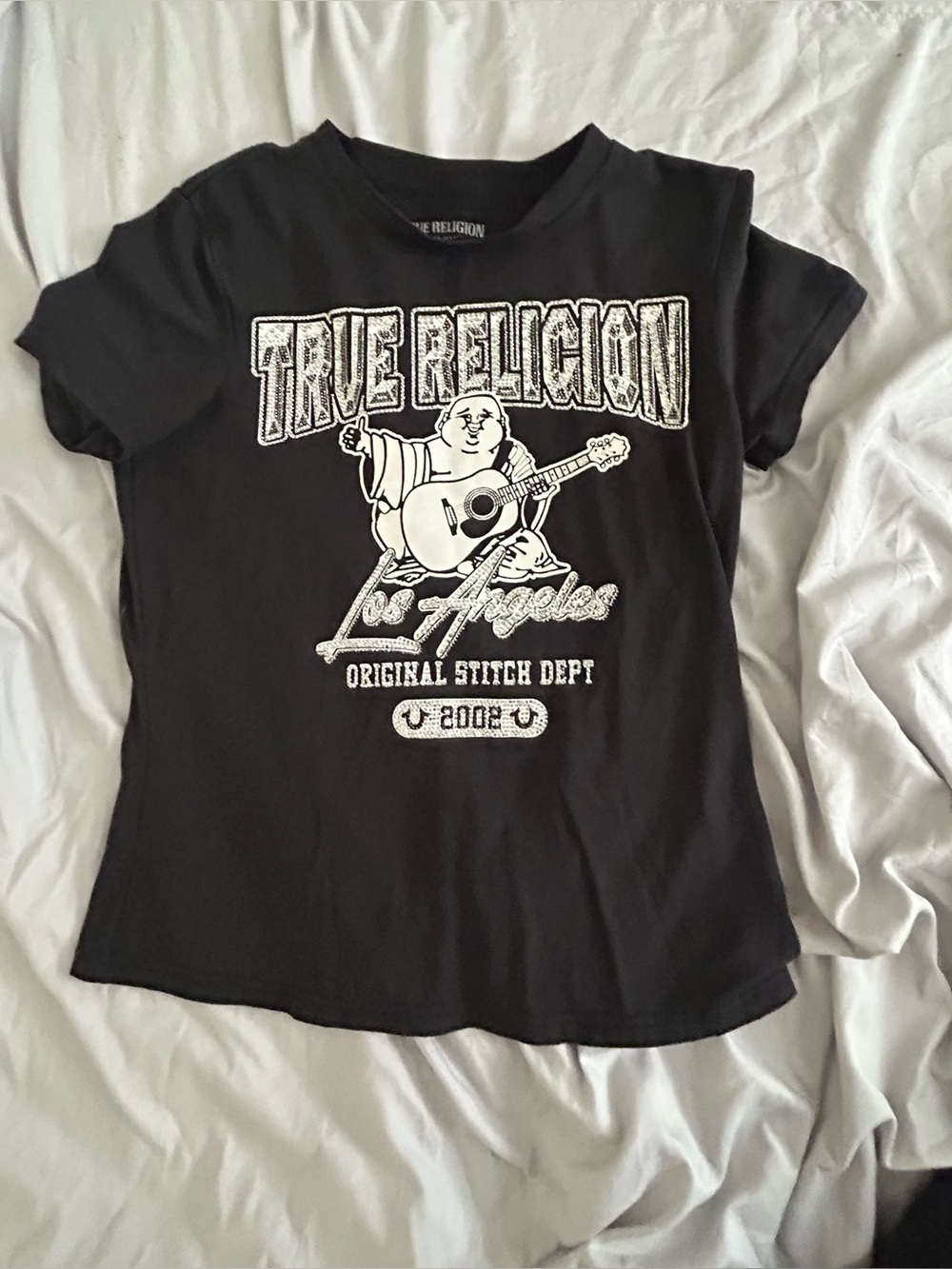True Religion Womens Black Graphic Tee